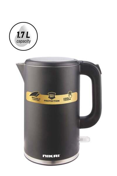 Nikai Cordless Kettle 1.7 L 2200 W NK820T1/NK820T2 - Cool Touch Matte Black
