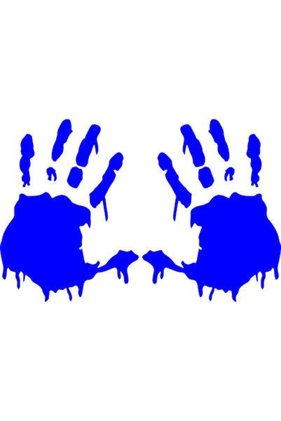 Oracal 651 Car sticker "Two palms set", 22x14cm, blue