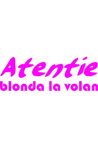 Oracal Car sticker "Be careful blonde driving", 17x5.8 cm, pink