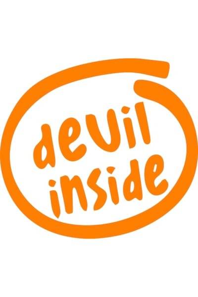 Oracal Car sticker ''Devil inside'', 15x14 cm, orange