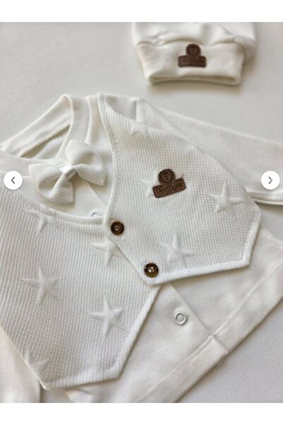 Ozz Baby Organic Luxury Tuxedo Zibin Set 0-3 Months Newborn Baby Boy Hospital Release 5-Piece Boxed Premium Product