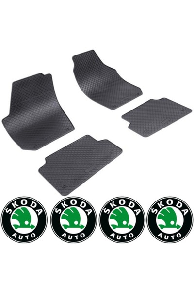 Rigum Set covorașe din cauciuc pentru Skoda Fabia II Sedan (03.2007 - 10.2014...