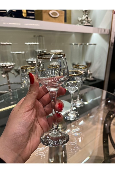 P&ORA PREMIUM KITCHEN PRODUCTS كوب ماء بني مطلي بالذهب الحقيقي صغير الحجم من P&ORA 506