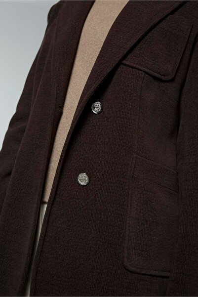 Zühre Kruvaze Yaka Kemer Detaylı Ceket C-0170