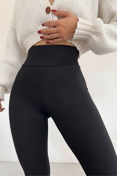 CRNSSWİMWEAR Colanți modelatori negri pentru femei, cu talie înaltă, care nu se văd pe sub haine