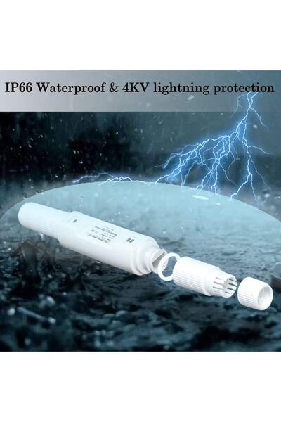 007 POE Extender, 48V 10/100 Mbps Outdoor Waterproof Network Repeater (Meking Tec)