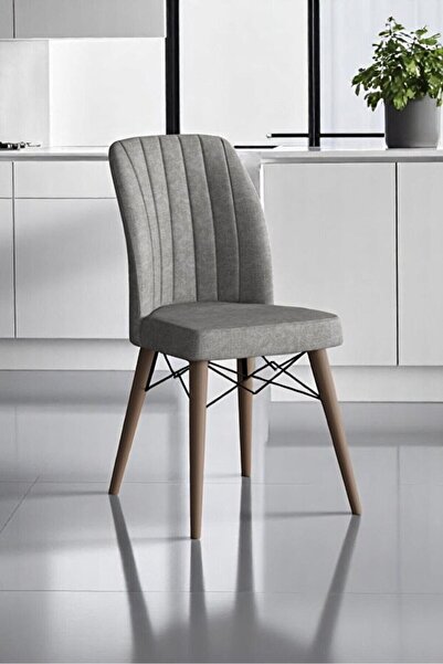 Casafun Horizon Gold A Plus upholstered chair, extra resident metal frame, natural wood legs, 45 x 85 cm