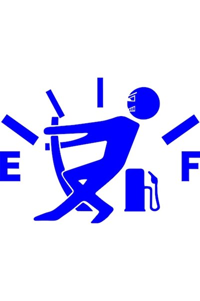 Oracal Car sticker, Fuel filler flap, 13cm, blue