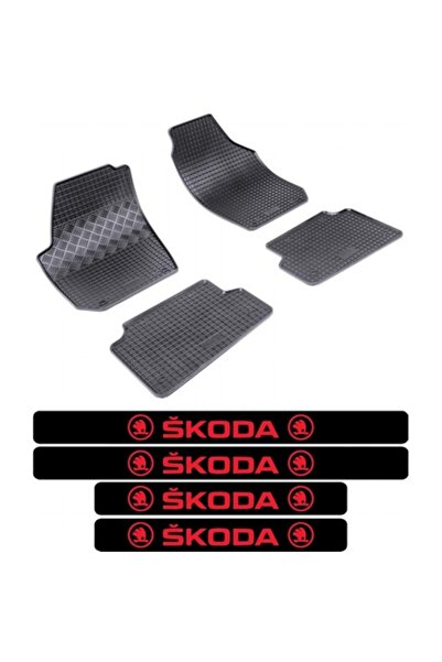 Rigum Covorașe auto din cauciuc Skoda Fabia II (03.2007-10.2014) + 4 autocola...