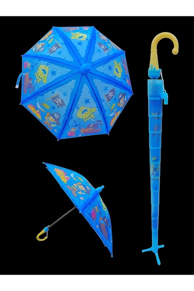 Rainwalker Ayaklı Bardaklı Ve Düdüklü Eğlenceli Dondurma Külahlı Otomatik Mekanizmalı Çoçuk Şemsiyesi