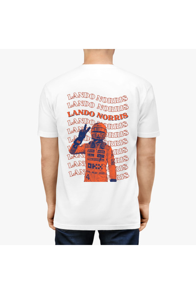 MAGORS LANDO NORRIS, BUMBAC IMPRIMAT, Mânecă scurtă, CORTĂ REGULARĂ F1 tricou