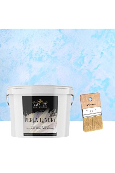 YaYa Color Luxury Decorative Paint, Perla Luxury with Pearl Flakes, Light Blu...