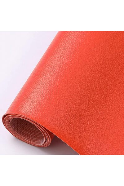 LUXER Folie Piele Ecologica Autoadeziva pt Reconditionare Canapea, Scaun, Interior Auto, 137x60 cm, Orange