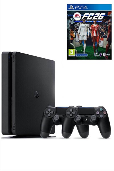 Sony Playstation 4 Slim Kasa 500 Gb+yenilenmiş+2. Ps4 Kol + FIFA FC 2026 Cd si