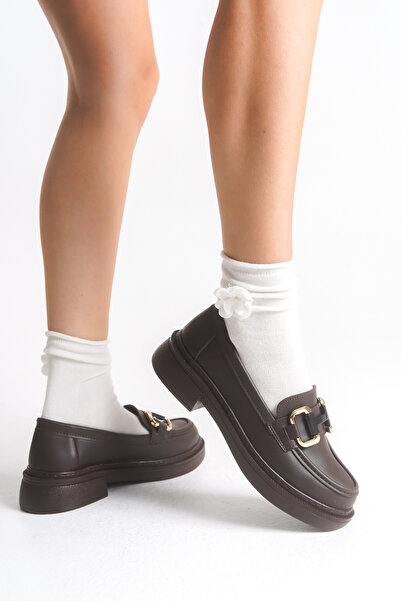 LEVONYA Жіночі кавові мокасини Loafer Makosen H Toka Плоскі туфлі