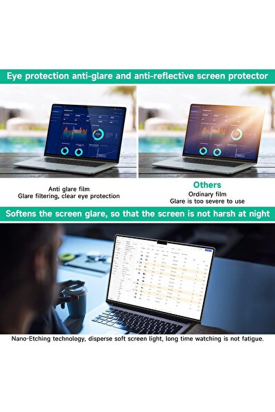 Generic MacBook Air 13.6 (2022 M2 A2681) Matte Anti-Glare Anti-Scratch Screen Protector Pack of 2 (Transpare