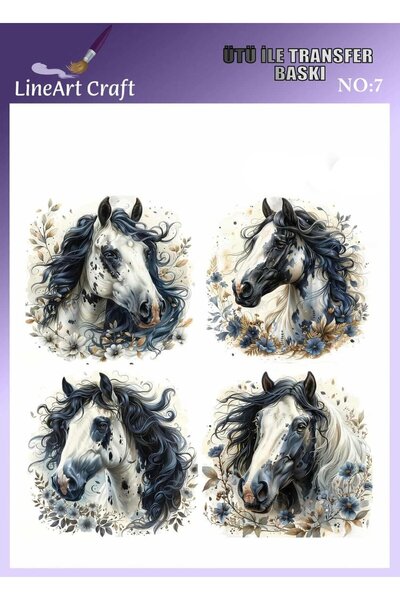 LİNEART Leaf Pattern N: 7 Fabric Transfer Paper 20*20