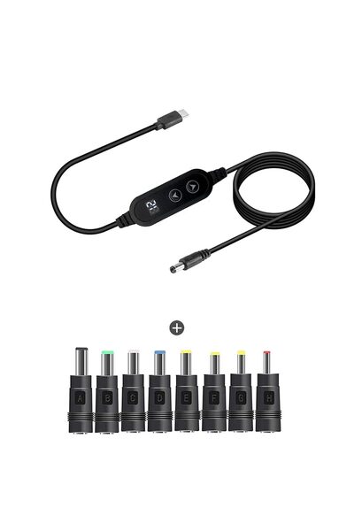 KASTWAVE كابل محول USB-C إلى DC5521 PD، 5-20 فولت 36-100 واط، 200 سم