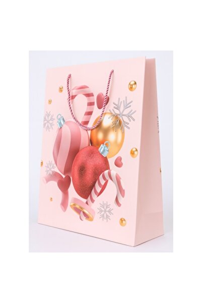 OEM Pungă cadou de Crăciun - Design festiv premium, Temă bomboane, Carton, 32...