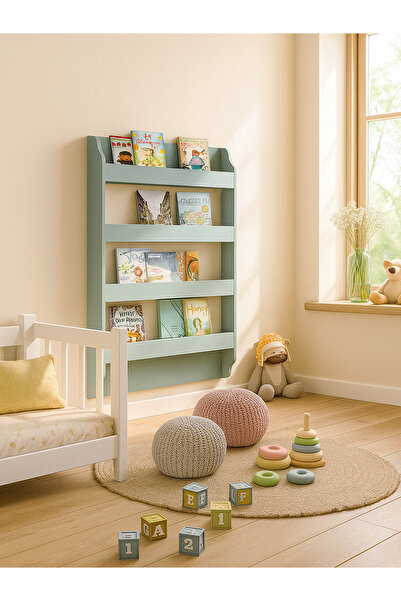 dorpek Drama Çocuk Odası Montessori Kitaplık - Eğitici Çocuk Kitap Rafı