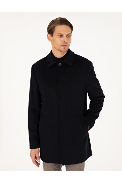 Pierre Cardin Men's Woven Fabric Wool Slim Fit Coat