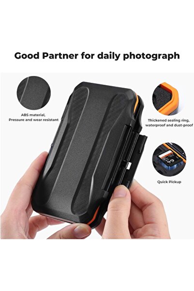 K&F CONCEPT 36-Slot Memory Card Case (12 SD + 24 Micro SD), Waterproof, Anti-Shock, Hard Shell