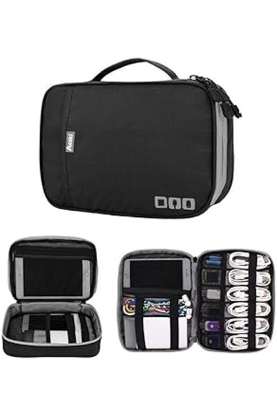 007 حقيبة منظم الأجهزة الإلكترونية ACOKI L (000012) - نايلون أسود