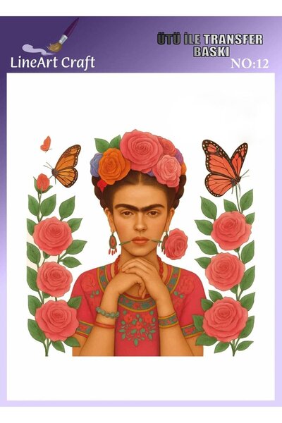 LİNEART Woman Portrait Pattern N: 12 Fabric Transfer Paper 20*20