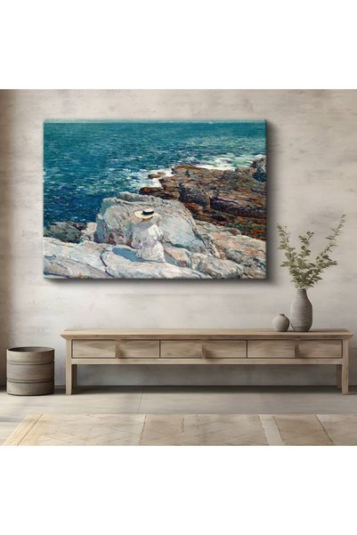 TosbArt Childe Hassam Kayalık Yaz Deniz Manzarası Kanvas Tablo Sanat Tablosu ...