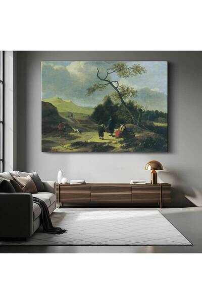 GülsenArt Jan van Goyen Drum rural cu călători Tablou pe pânză pictat manual ...