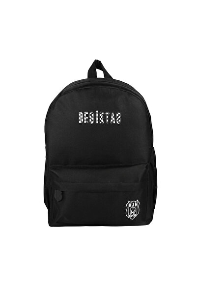 Beşiktaş ÖNDEN CEP DETAYLI SİYAH SIRT ÇANTASI