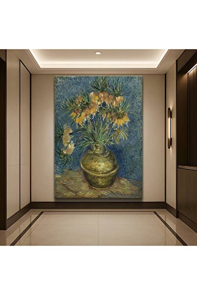 TosbArt Vincent van Gogh Vazo Ters Lale Çiçekleri Kanvas Tablo Sanat Tablosu ...