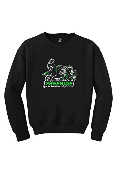 WAKHA موتوكروس إندورو كلوب سويت شيرت أسود