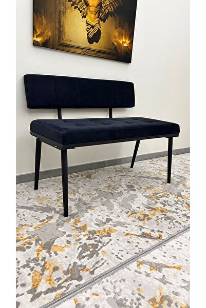 YILDIZ siyah metal sırtlı bench mutfak bankı yemek masası bench antre