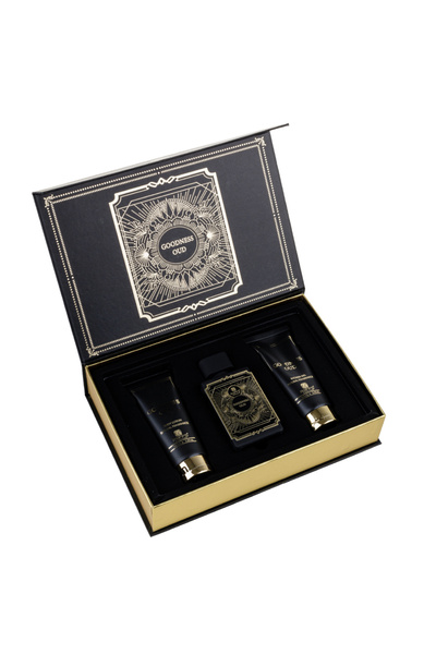 Riiffs PERFUMES Riiffs Goodness Oud gift set - 100ml eau de parfum, 100ml shower gel and 100ml body lotion