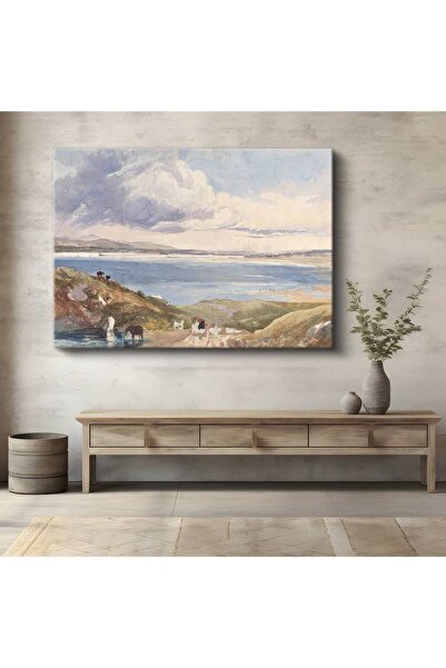 TosbArt J.M.W. Turner Kıyı Deniz Manzarası Kanvas Tablo Sanat Tablosu Ressam ...