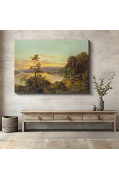 GülsenArt Albert Bierstadt Πίνακας ζωγραφικής σε καμβά με φυσικό τοπίο λίμνης...
