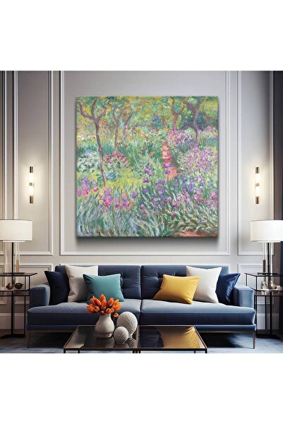 GülsenArt Claude Monet Giverny Bahçe Çiçek Manzarası Kanvas Tablo Duvar Tablo...