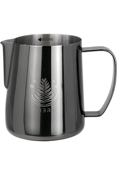 MIBRU Milk Frothing Pitcher, 600 ml, Black