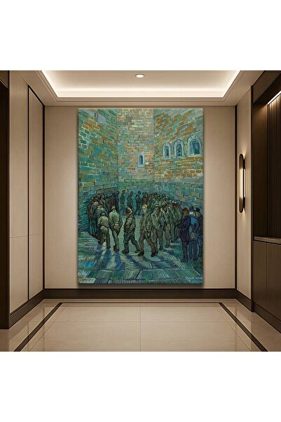gurbaart Vincent van Gogh Hapishane Avlusu Manzara Kanvas Modern Sanat Tablo ...