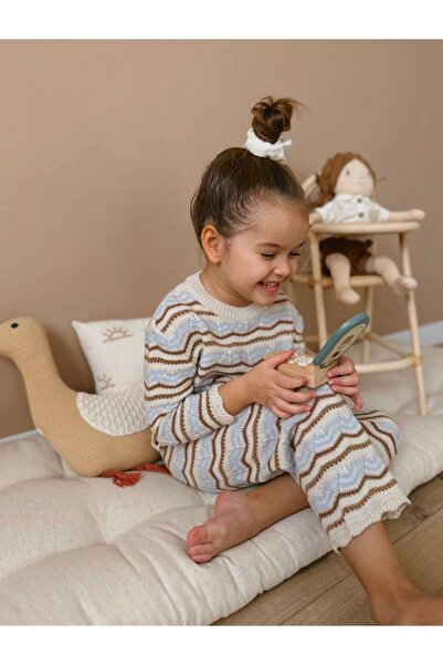Neo Kids Neo Kids Kız Çocuk Zigzag Desenli Triko 2’li Takım