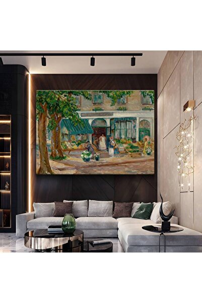 TosbArt Anna Boch Çiçekçi Dükkanı Şehir Resmi Kanvas Tablo Sanat Tablosu Ress...