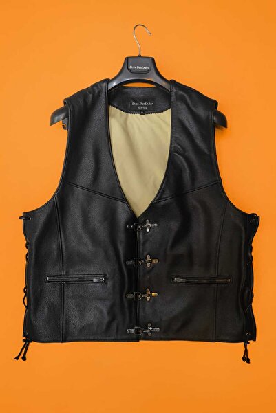 Dein DasLeder Genuine Leather Vest Biker Style