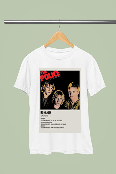 MAGORS تي شيرت روك قطني مطبوع عليه THE POLICE بأكمام قصيرة وقصة عادية