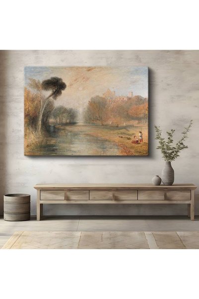 TosbArt J.M.W. Turner Nehir Su Manzarası Kanvas Tablo Sanat Tablosu Ressam Ta...