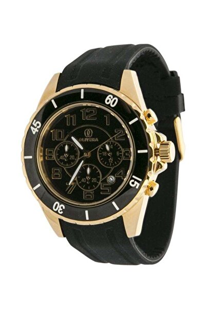 Olivera Men Water Resistant Rubber Chronograph Watch OG666