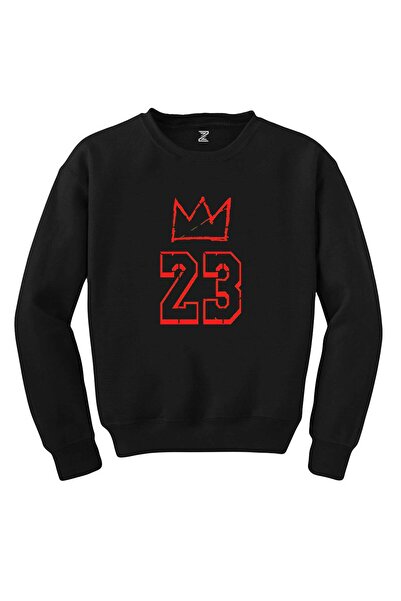 WAKHA سويت شيرت ليبرون جيمس كينغ 23 باللون الأسود