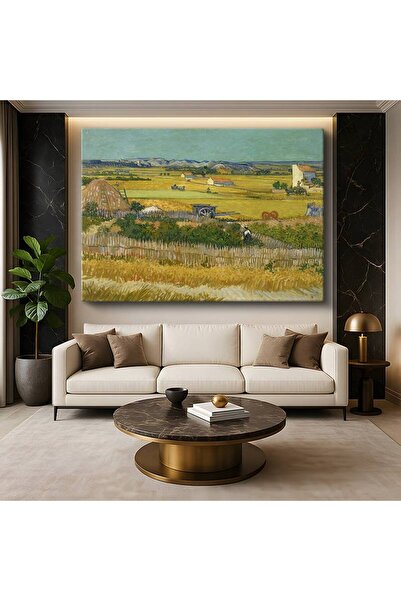 GülsenArt Vincent van Gogh Hasat Tarım Yaşamı Resmi Kanvas Tablo Duvar Tablos...