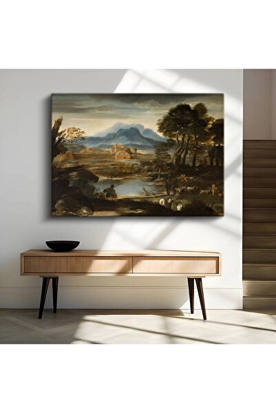 TosbArt Claude Lorrain Pastoral Kırsal Manzara Kanvas Tablo Sanat Tablosu Res...