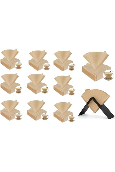 MIBRU V60 Conical Disposable Coffee Filters, Natural Brown Unbleached Paper, 1000 pcs, 2-4 Cups (MIBRU)